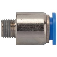 Produktbild von RIEGLER® - Gerade Steckverschraubung »Blaue Serie«, rund, R 1/2" außen Ø 10mm