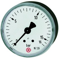 Produktbild von RIEGLER® - Standardmanometer, Kunststoffgehäuse, G 1/8" hinten zentrisch, 0-1,0