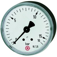 Produktbild von RIEGLER® - Standardmanometer, Stahlblechgehäuse, G 1/8" hinten, 0-16,0 bar, ø40