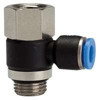 Produktbild von RIEGLER® - L-Steckverschraubung »Blaue Serie« drehbar, M5 I/A, max.15 Ø4mm