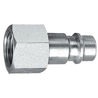RIEGLER Nippel NW 5 Beidseitig Absperrend – G 1/8 IG, Messing Blank, Druck Bis 35 Bar, Temperatur -20 Bis 100 °C