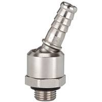 Produktbild von RIEGLER® - Schlauchtülle, Messing vernickelt, drehbar, G 1/4" A, LW 13