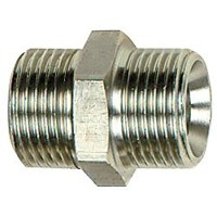 Produktbild von RIEGLER® - Doppelgewindenippel, G 3/8" A, G 3/8" A, SW 19, Edelstahl 1.4571