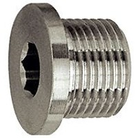 Produktbild von RIEGLER® - Verschlussschraube, Innensechskant, Bund, G 3/4", SW 12, Edelstahl 1