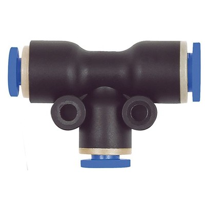 Produktbild von RIEGLER® - T-Steckverbindung »Blaue Serie«, reduzierend, Schlauch-Ø 4/4/6