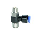 Produktbild von RIEGLER® - Drosselrückschlagventil »Blaue Serie«, Abluftdrossel, R 1/4" A Ø6mm