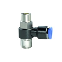 Produktbild von RIEGLER® - Drosselrückschlagventil »Blaue Serie«, Abluftdrossel, R 3/8" A Ø8mm