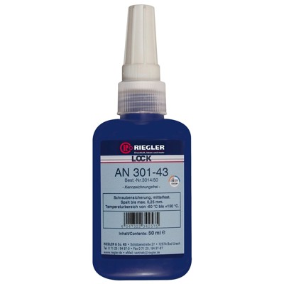 Produktbild von RIEGLER® - Lock AN 301-43, anaerober Klebstoff, mittelfest, 50 ml