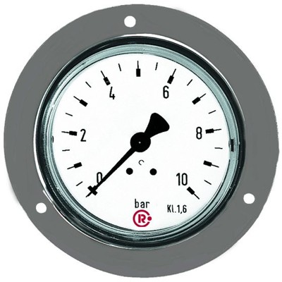 Produktbild von RIEGLER® - Standardmanometer, Frontring verchromt, G 1/4" hinten, 0-40,0 bar, Ø