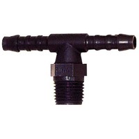 Produktbild von RIEGLER® - T-Einschraubstutzen, R 3/8" A, für Schlauch LW 10mm, SW 17, PA 6