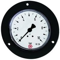 Produktbild von RIEGLER® - Standardmanometer, Frontring schwarz, G 1/4" hinten, 0-4,0 bar, Ø 50