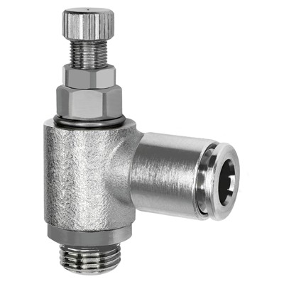 Produktbild von RIEGLER® - Drosselrückschlagventil, Zuluft, G 3/8", Steckverbindung 10mm