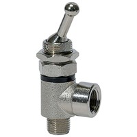 Produktbild von RIEGLER® - 2/2-Wege-Kipphebelventil, beidseitig, Gewindeanschluss G 1/8" A, G 1