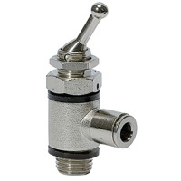 Produktbild von RIEGLER® - 3/2-Wege-Kipphebelventil, G 1/4" A, Steckverbindung Schlauch 6