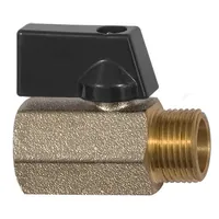 Produktbild von RIEGLER - Mini-Kugelhahn »valve line«, Messing vernickelt, Drehgriff, G 1/4" I/