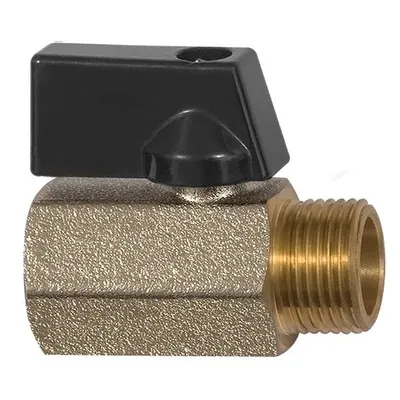 Produktbild von RIEGLER - Mini-Kugelhahn »valve line«, Messing vernickelt, Drehgriff, G 1/4" I/