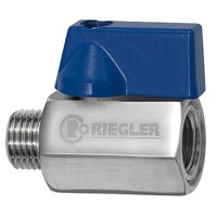 Produktbild von RIEGLER® - Mini-Kugelhahn, Edelstahl 1.4401, IG/AG, G 3/8", DN 10