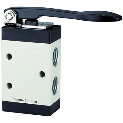 Produktbild von RIEGLER® - 3/2-Wegeventil, manuell, »M3«, langer Hebel, NC, G 1/8"