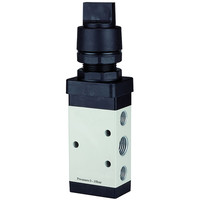 Produktbild von RIEGLER - 5/2-Wegeventil, manuell »M5«, Drehhebel kurz, monostabil, G 1/8", sch