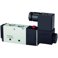 Produktbild von RIEGLER® - 5/2-Wegeventil, elektropneumatisch, »4V«, monostabil, M5, 24 V DC