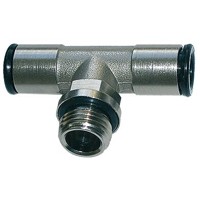 Produktbild von RIEGLER® - T-Einschraubverschraubung »value line« drehbar G 1/4" A Messing vern