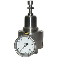 Produktbild von RIEGLER® - Edelstahl-Druckregler, 1.4404, rücksteuerbar, G 1/4", 0,5 - 8 bar