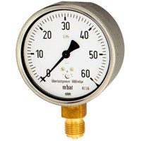 Produktbild von RIEGLER® - Kapselfedermanometer, Edelstahl, G 1/2" unten, 0-160 mbar, Ø 100