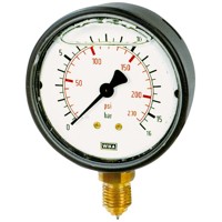 Produktbild von RIEGLER® - Glyzerinmanometer, Kunststoff, G 1/4" unten, 0-25,0 bar, Ø 63