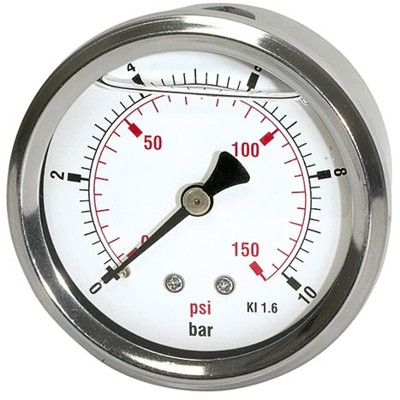 Produktbild von RIEGLER® - Glyzerinmanometer »pressure line«, G 1/4" hinten, 0-2,5 bar/36 psi, 