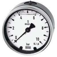 Produktbild von RIEGLER® - Glyzerinmanometer, Metallgehäuse, G 1/2" hinten exzentrisch, 0-25,0 