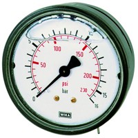 Produktbild von RIEGLER® - Glyzerinmanometer, Kunststoff, G 1/4" hinten zentrisch, 0-4,0 bar, Ø