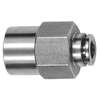 Produktbild von RIEGLER® - Gerade Steckverschraubung, G 1/8" I, Schlauch-Ø 6, Edelstahl 1.4404