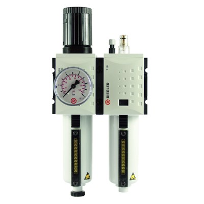 Produktbild von RIEGLER® - Wartungseinheit 2-teilig »FUTURA«, Metallbehälter, BG 1, G 1/4", 0,2