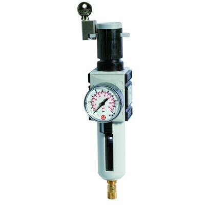 Produktbild von RIEGLER® - Filterregler »FUTURA«, PC-Behälter, SK, Manometer, BG 4, G 1", 0,5-8