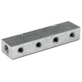 Produktbild von RIEGLER® - Verteilerleiste, Abgänge einseitig, Eingang 2x 1/2", Ausgang 2x 1/4"