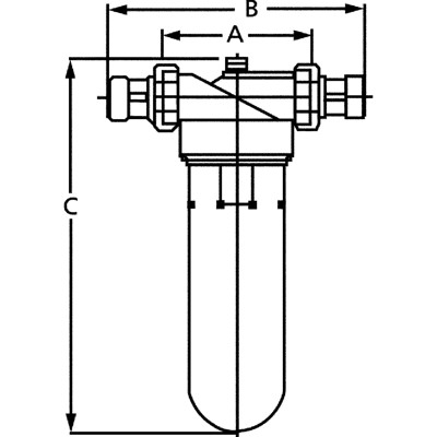 Produktbild von RIEGLER® - Feinfilter »Bavaria« für Trinkwasser, ohne DVGW, 90 µm, R 1.1/2"