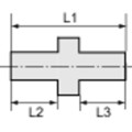 Produktbild von RIEGLER® - Doppelgewindenippel, M5 A, G 1/8" A, SW 14, Edelstahl 1.4571