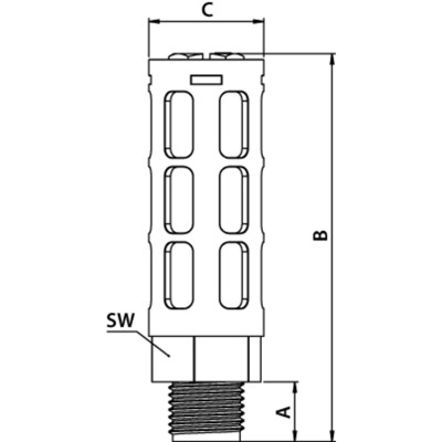 Produktbild von RIEGLER® - Kunststoff-Schalldämpfer, Polyethylen-Dämpferelement, G 1"