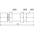 Produktbild von RIEGLER® - Gerade Schottverschraubung, Rohr-Außen-Ø 28mm, Stahl verzinkt