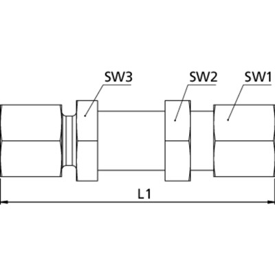 Produktbild von RIEGLER® - Gerade Schottverschraubung, Rohr-Außen-Ø 28mm, Stahl verzinkt