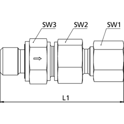 Produktbild von RIEGLER® - Rückschlagventil, G 1/4" A, Rohr-AØ 8mm, PN max. 250, Stahl verzinkt