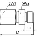 Produktbild von RIEGLER® - Gerade Einschraubverschraubung, G 3/4" A, Rohr-Ø 15, Stahl verzinkt