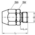 Produktbild von RIEGLER® - Einschraubverschraubung, Alu, für PVC-Gewebeschlauch 21x14, G 3/8"