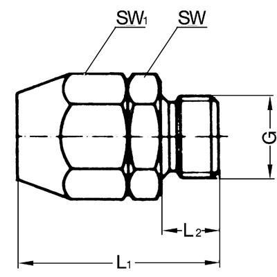 Produktbild von RIEGLER® - Einschraubverschraubung, Alu, für PVC-Gewebeschlauch 21x14, G 3/8"