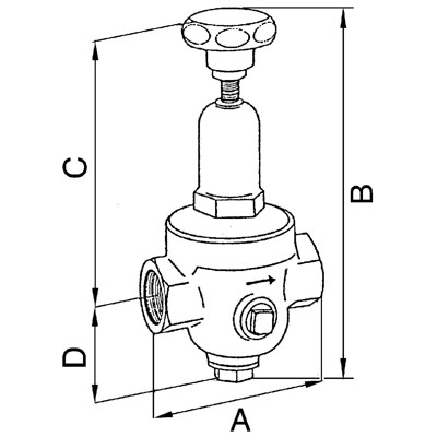 Produktbild von RIEGLER® - Druckregler DRV 225, Hochdruckausführung, G 1/4", 1,5 - 20 bar