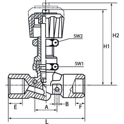 Produktbild von RIEGLER® - Nadelventil, Messing vernickelt, A/A, R 3/8", DN 8