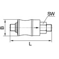 Produktbild von RIEGLER® - Hand-Schiebeventil, G 1/4" A, SW 17, PN max. 10 bar