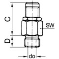 Produktbild von RIEGLER® - Mini-Abblasventil Edelstahl, G 1/8", Ansprechdruck 30,0-60,0 bar