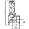 Produktbild von RIEGLER® - Eck-Sicherheitsventil für Flüssigkeiten, G 1.1/4" Ansprechdruck 6 ba