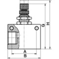 Produktbild von RIEGLER® - Drosselrückschlagventil »ASC«, in Blockform, Aluminium, G 1/2"